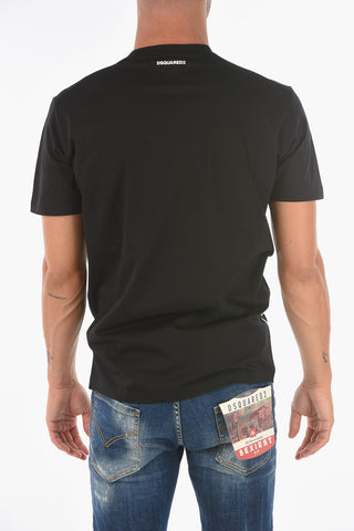 Contrasting Logo COOL FIT Crew-Neck T-Shirt
