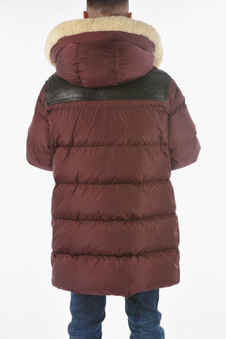 Shearling Details Frog closure Down Jacket