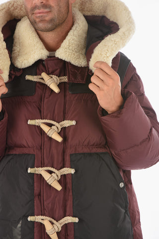 Shearling Details Frog closure Down Jacket