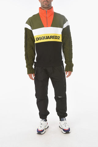 Half Zip Sweatshirt with Double Fabric
