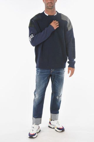 Maglia Girocollo con Toppe