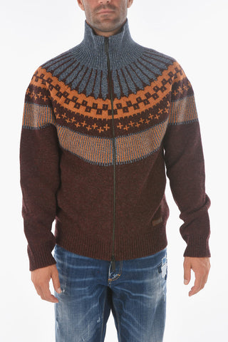 Zip Closure Wool Sweater