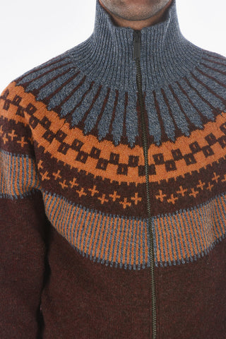 Zip Closure Wool Sweater