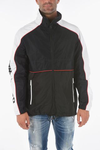 Logo-sleeved Two Tone Sport Windbreaker