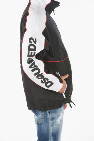 Logo-sleeved Two Tone Sport Windbreaker