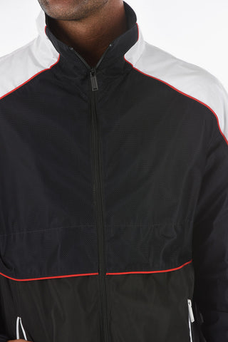 Logo-sleeved Two Tone Sport Windbreaker