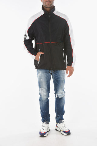 Logo-sleeved Two Tone Sport Windbreaker