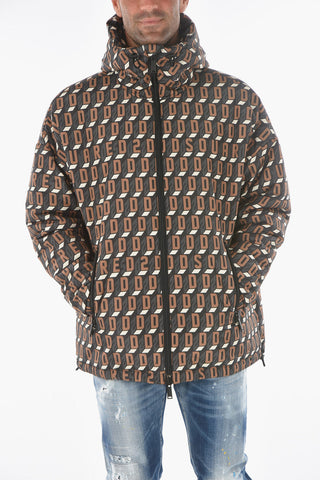 Monogram Printed Hooded Bomber