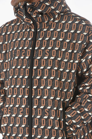 Monogram Printed Hooded Bomber