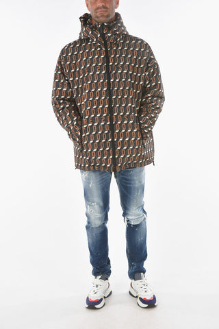Monogram Printed Hooded Bomber
