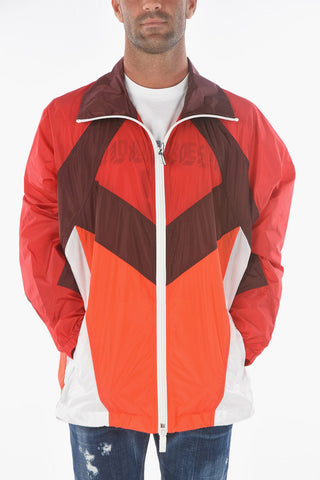 Giacca a Vento in Nylon con Chiusura Zip