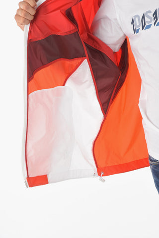 Giacca a Vento in Nylon con Chiusura Zip