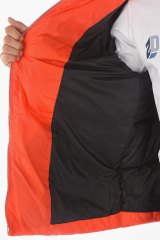 2 Pockets Two-Tone Down Jacket with Zip Closure