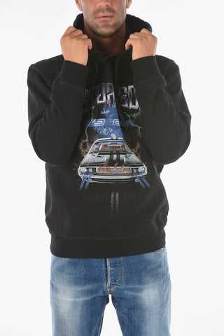 Felpa COOL FIT stampata con cappuccio