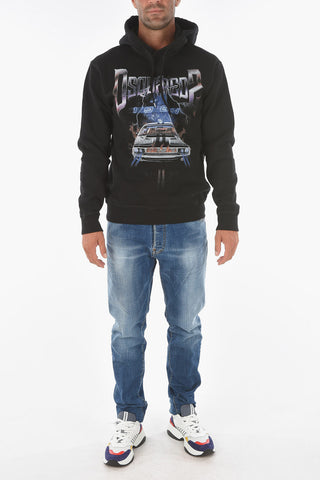 Felpa COOL FIT stampata con cappuccio