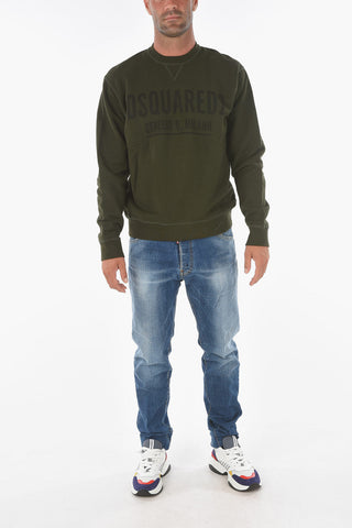 front printed crew-neck COOL FIT sweatshirt