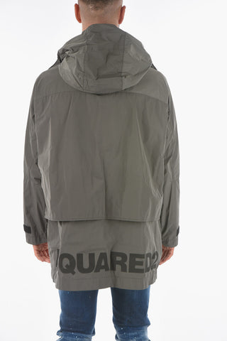 Velcro Fastened Hooded Windbreaker