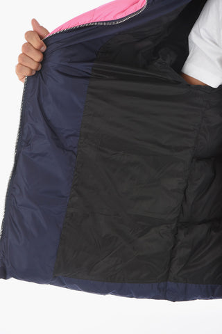 zip closure two-tone down jacket
