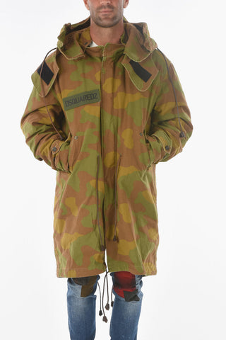 removable hood camouflage parka