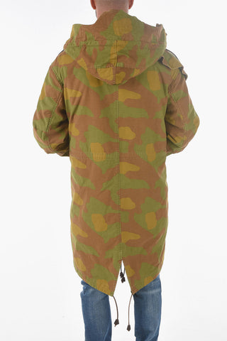 removable hood camouflage parka