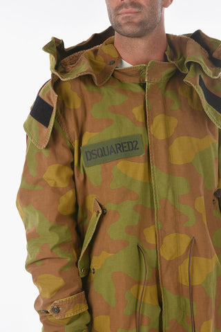 removable hood camouflage parka