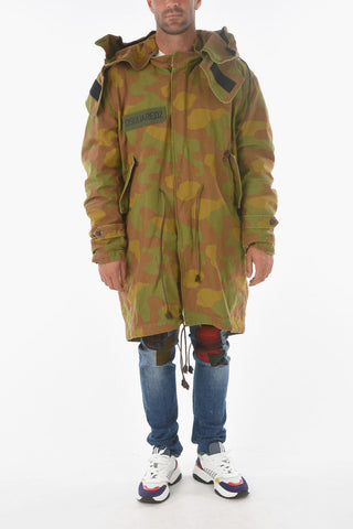 removable hood camouflage parka