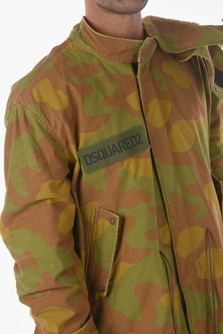 removable hood camouflage parka