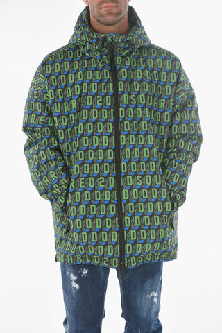 Logoed All Over Jacket with Hood