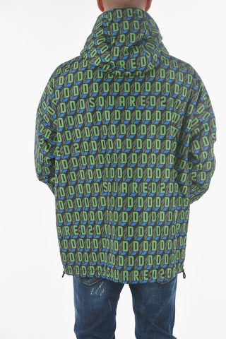 Logoed All Over Jacket with Hood