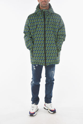 Logoed All Over Jacket with Hood