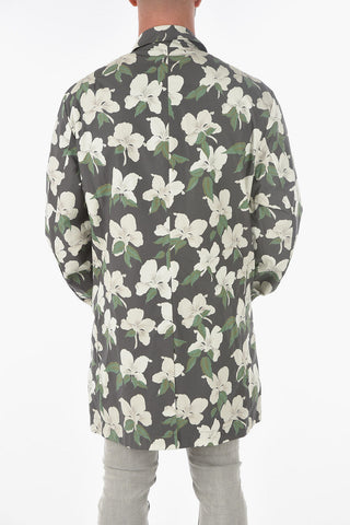 Reversible LOWER MAC Trench with HIBISCUS Print
