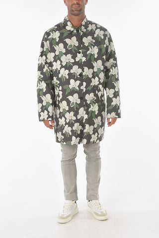 Reversible LOWER MAC Trench with HIBISCUS Print