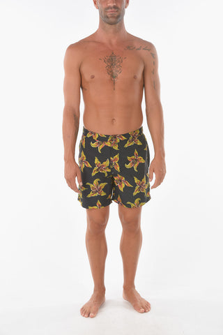 Floral Pattern HIBISCUS Swimshorts
