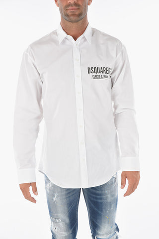Lettering Logoed Poplin Shirt