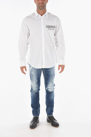 Lettering Logoed Poplin Shirt