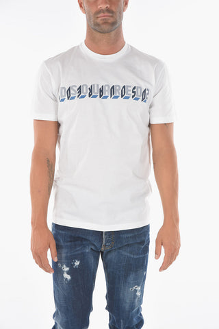 logo printed solid color COOL FIT t-shirt