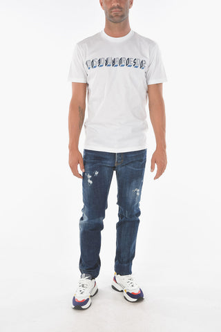 logo printed solid color COOL FIT t-shirt