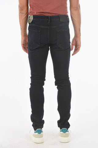 Dark-wash CIGARETTE Skinny Jeans with Creasing Effect 16cm
