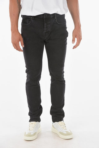 Distressed CIGARETTE DAMAGED Skinny Jeans 17cm