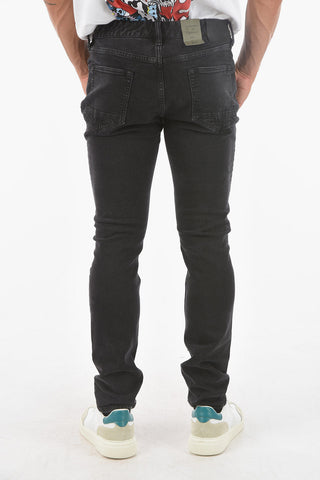 Distressed CIGARETTE DAMAGED Skinny Jeans 17cm