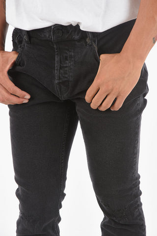 Distressed CIGARETTE DAMAGED Skinny Jeans 17cm