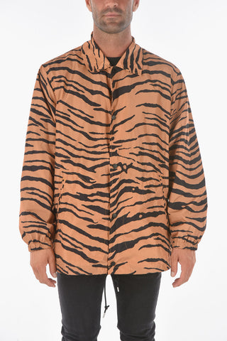 Tiger Printed LUCA Windbreaker with Waist Drawstring