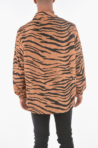 Tiger Printed LUCA Windbreaker with Waist Drawstring