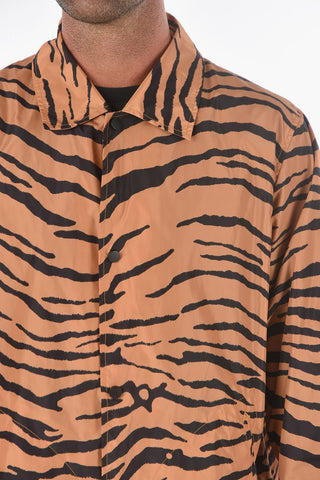 Tiger Printed LUCA Windbreaker with Waist Drawstring
