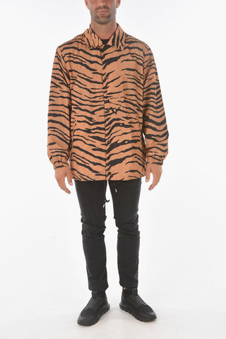 Tiger Printed LUCA Windbreaker with Waist Drawstring