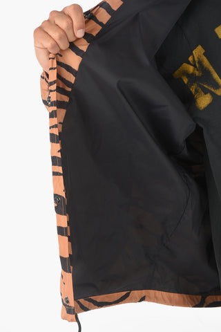 Tiger Printed LUCA Windbreaker with Waist Drawstring
