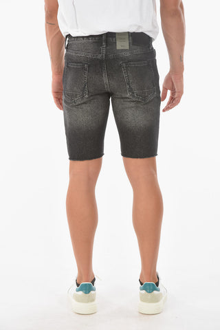 Denim SWITCH Shorts with Raw-cut Hems