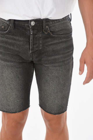 Denim SWITCH Shorts with Raw-cut Hems