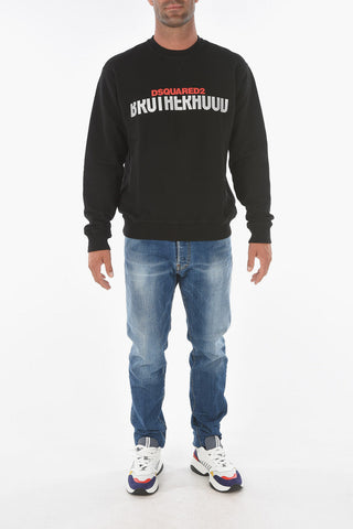 Felpa Girocollo COOL FIT Con Logo in Rilievo