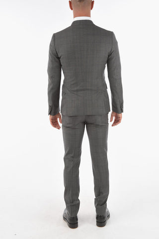 Tattersall Checkered Virgin Wool Suit
